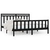 vidaXL Bedframe massief grenenhout zwart 200x200 cm