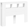 vidaXL Hoofdeinde met LED 140x18,5x103,5 cm bewerkt hout wit