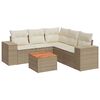 vidaXL Patio Sofa Set 6-zits Beige