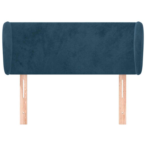 vidaXL Hoofdbord met randen 83x23x78/88 cm fluweel donkerblauw