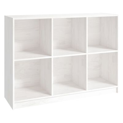 vidaXL Boekenkast 104x33x76 cm massief grenenhout wit