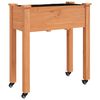 vidaXL Plantenbak op wieltjes 71x37x80 cm massief vurenhout