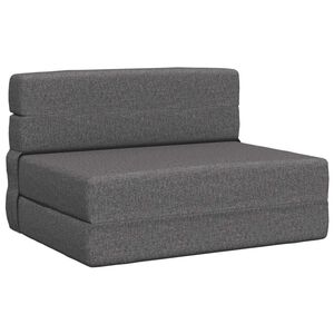 vidaXL Vouwbare Bankbed Lichtgrijs 70 x 72 x 60 cm Stof