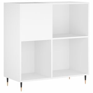 vidaXL Platenkast 84,5x38x89 cm bewerkt hout wit
