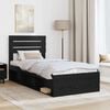 vidaXL Bedframe met hoofdeinde Zwart 90 x 190 cm Massief grenenhout