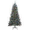 vidaXL Kunstkerstboom met 300 LED Groen 210 cm PVC en Plastic en Staal