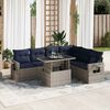vidaXL 7-delige Loungeset met kussens poly rattan grijs