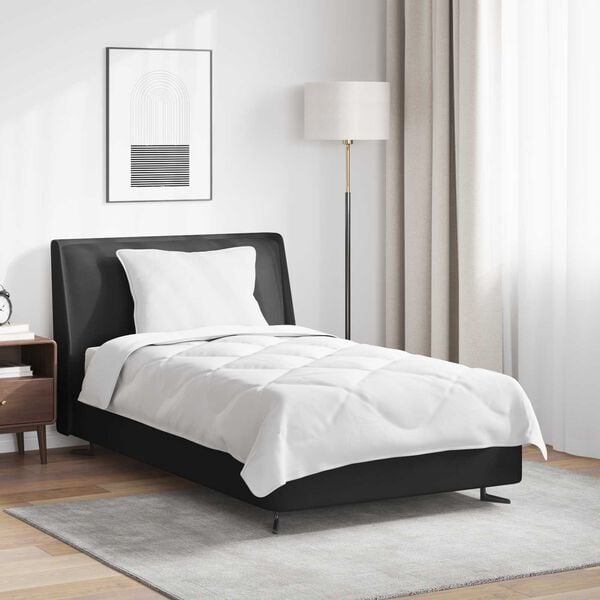 vidaXL Dekbed met kussen 2 pcs Wit Microvezel