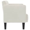 vidaXL Loveseat bank cr&egrave;me 111 cm fluweel