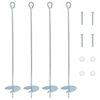vidaXL Aardeankers 4 pcs Zilverkleurig &Oslash;10 x 60 cm