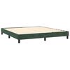 vidaXL Boxspring met matras en LED fluweel donkergroen 180x200 cm