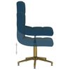 vidaXL Eetkamerstoelen draaibaar 4 st fluweel blauw