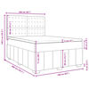 vidaXL Boxspring met matras stof donkerbruin 160x200 cm