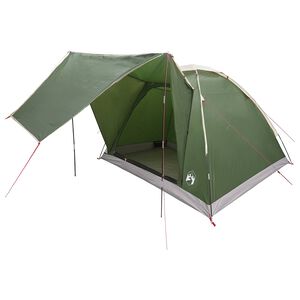 vidaXL Kamperen tent 4-persoons Groen Polyester en staal