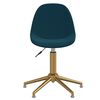 vidaXL Eetkamerstoelen draaibaar 4 st fluweel blauw