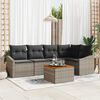 vidaXL Tuin Sofa Set 6 pcs Grijs