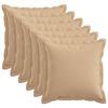 vidaXL Kussensloop 6 st HOUTEN Cr&egrave;mekleurig 40 x 40 cm Faux Linnen
