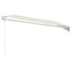 vidaXL Luifel uittrekbaar 4x3 m stof en aluminium cr&egrave;mekleurig