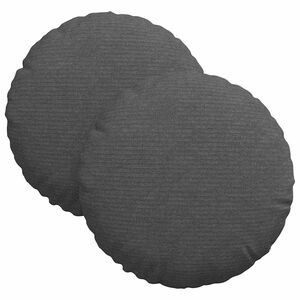 vidaXL Zitkussens 2 st Katoen Stof Donkergrijs &Oslash;30 x 13 cm