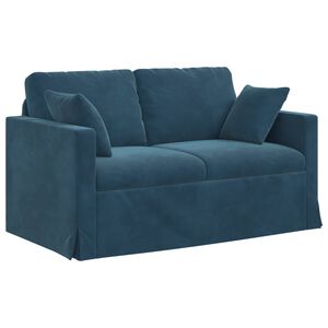 vidaXL Bank Blauw 138 x 78 x 80 cm Fluweel