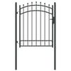 vidaXL Hekdeur met spijkers EMMEN 150 x 100 cm Poedergecoat staal