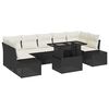 vidaXL Tuin Sofa Set 8 st Zwart en Cr&egrave;me