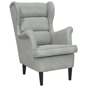 vidaXL Fauteuil fluweel lichtgrijs