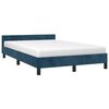 vidaXL Bedframe zonder matras 120x190 cm fluweel donkerblauw