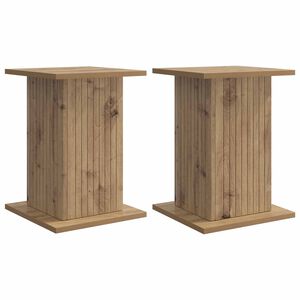 vidaXL Plantenstandaard 2 st Artisanaal eiken 30,5 x 30 x 43 cm