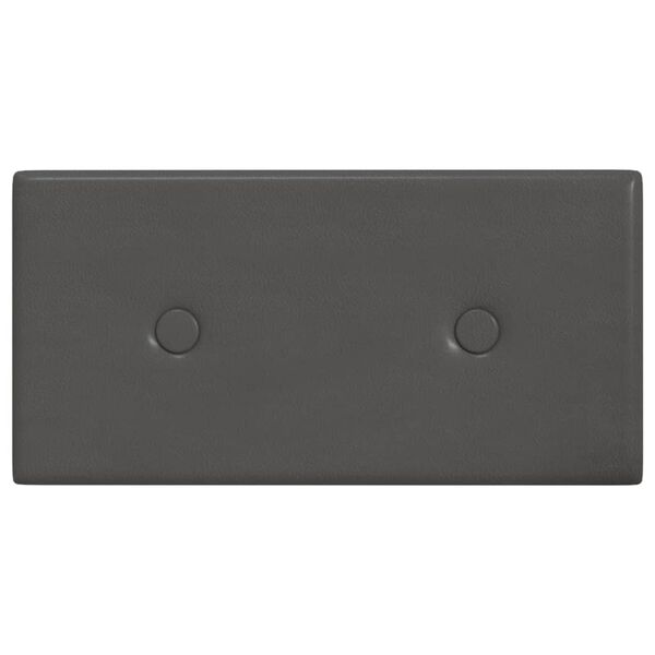 vidaXL Wandpanelen 12 st 0,54 m&sup2; 30x15 cm kunstleer grijs