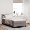 vidaXL Boxspring bed met matras met LED Taupe 80 x 200 cm Stof