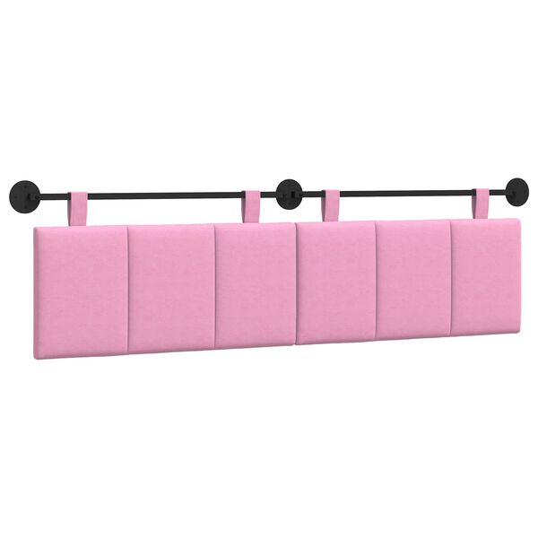 vidaXL Hangend Hoofdeinde Wandgemonteerd Roze 190 x 55 x 5 cm Stof