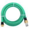 vidaXL Zuigslang met messing koppelingen 1,1'' 3 m PVC groen