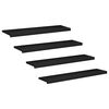 vidaXL Traplopers 4 st 110 x 25 x 2 cm Zwart Massief beukenhout
