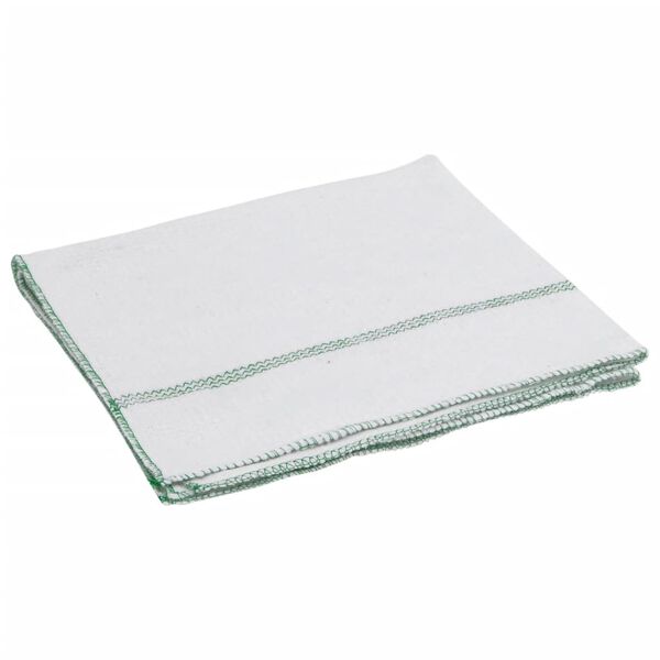 vidaXL Reinigingsdoeken 10 st gestreept 50x60 cm wit en groen