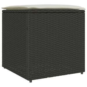 vidaXL Kussenbox met opslag Zwart 50 x 50 x 50 cm poly rattan