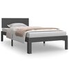 vidaXL Bedframe massief hout grijs 90x190 cm