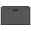 vidaXL Wandkast 60x30x35 cm massief grenenhout grijs