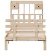 vidaXL Bed met boekenkast zonder matras massief grenenhout 75x190 cm