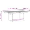 vidaXL Tuintafel (150-200)x100x75 cm massief acaciahout