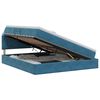 vidaXL LED Opslagbed met Matras Donkerblauw 180 x 200 cm Fluweel