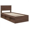 vidaXL Bedframe met hoofdeinde Bruin Eiken 100 x 200 cm Bewerkt hout