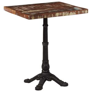 vidaXL Bistrotafel 60x60x76 cm massief gerecycled hout