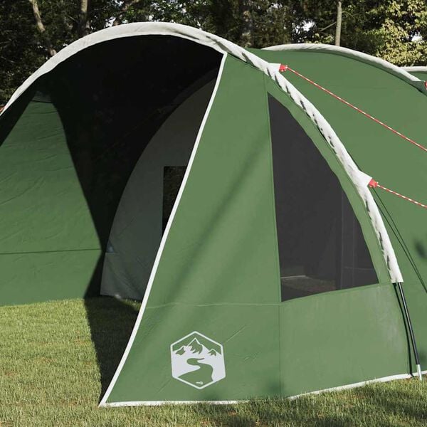 vidaXL Tunneltent met dak met opslag Groen en Wit 778 x 356 x 210 cm