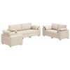 vidaXL Bank 2 st Beige Linnen-mix stof