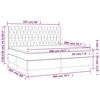 vidaXL Boxspring met matras en LED stof donkerbruin 200x200 cm