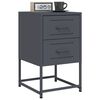 vidaXL Nachtkastje 36x39x60,5 cm staal antracietkleurig
