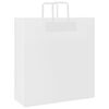 vidaXL Papieren zakken 50 st met hengsels 45x17x48 cm wit