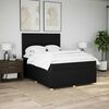 vidaXL Boxspring met matras stof zwart 140x190 cm