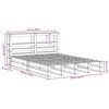 vidaXL Bedframe zonder matras massief grenenhout wasbruin 120x190 cm